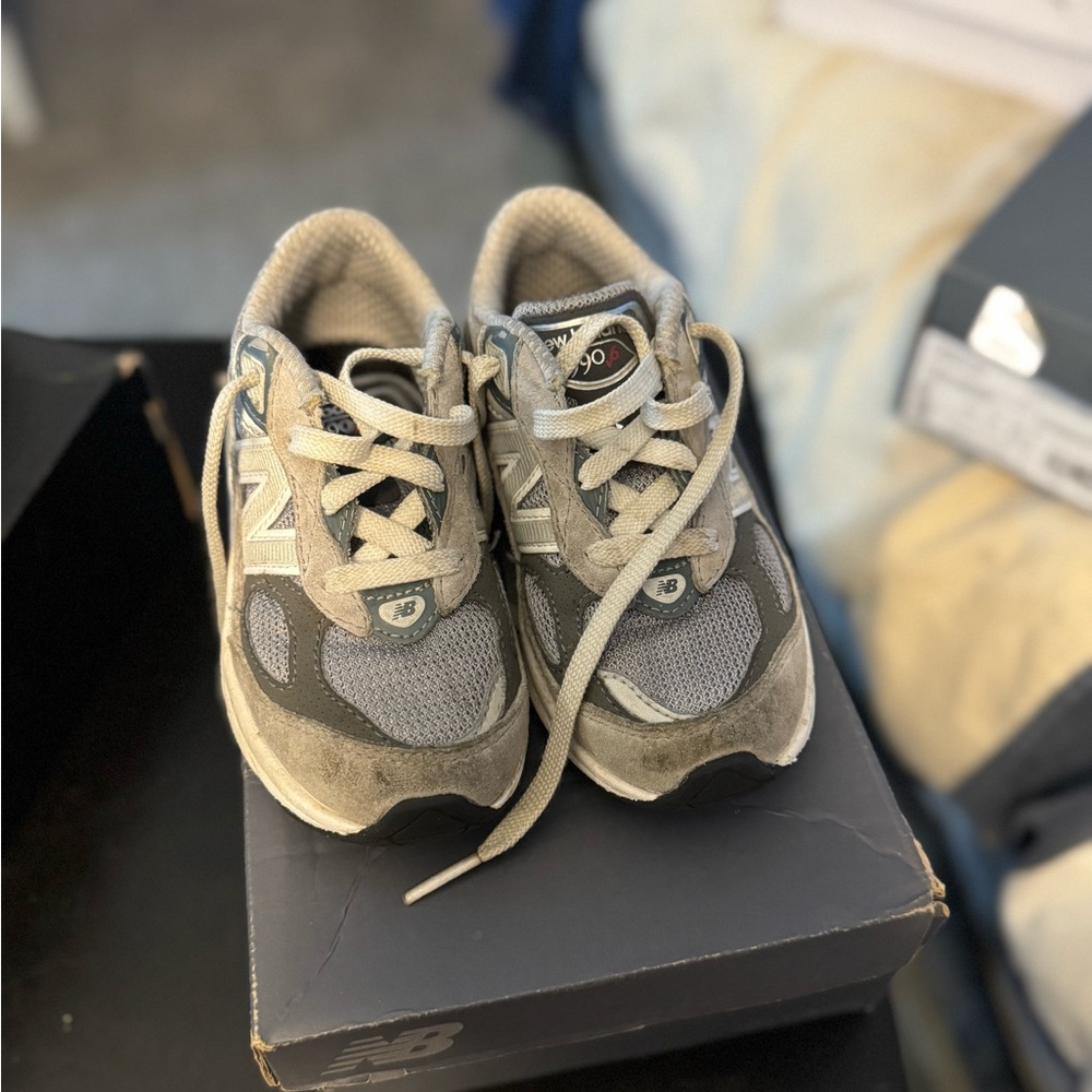 New Balance Gray Sneakers Mesh Suede Design